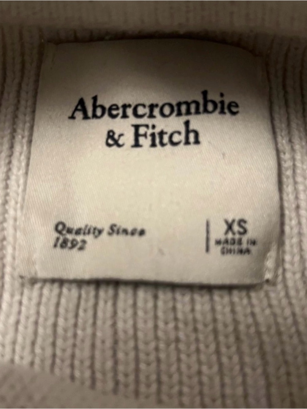 Abercrombie & Fitch Cream Sweater Crewneck with Brown Stripes Women’s XS - Picture 2 of 7